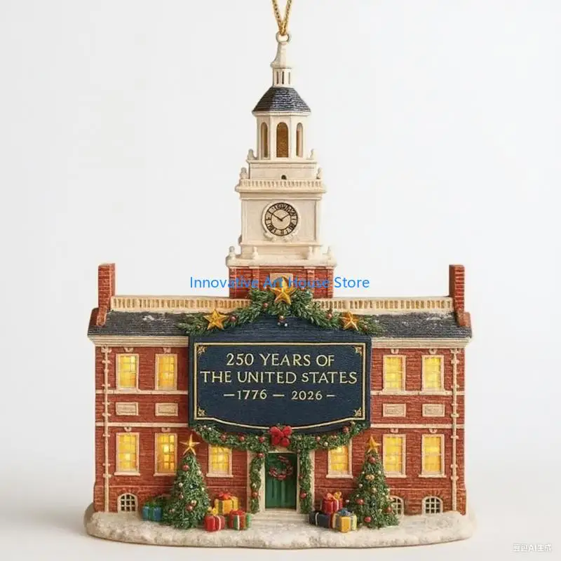E1PC 250th Anniversary of the United States, acrylic 250th Anniversary of the United States Christmass Trees commemorative