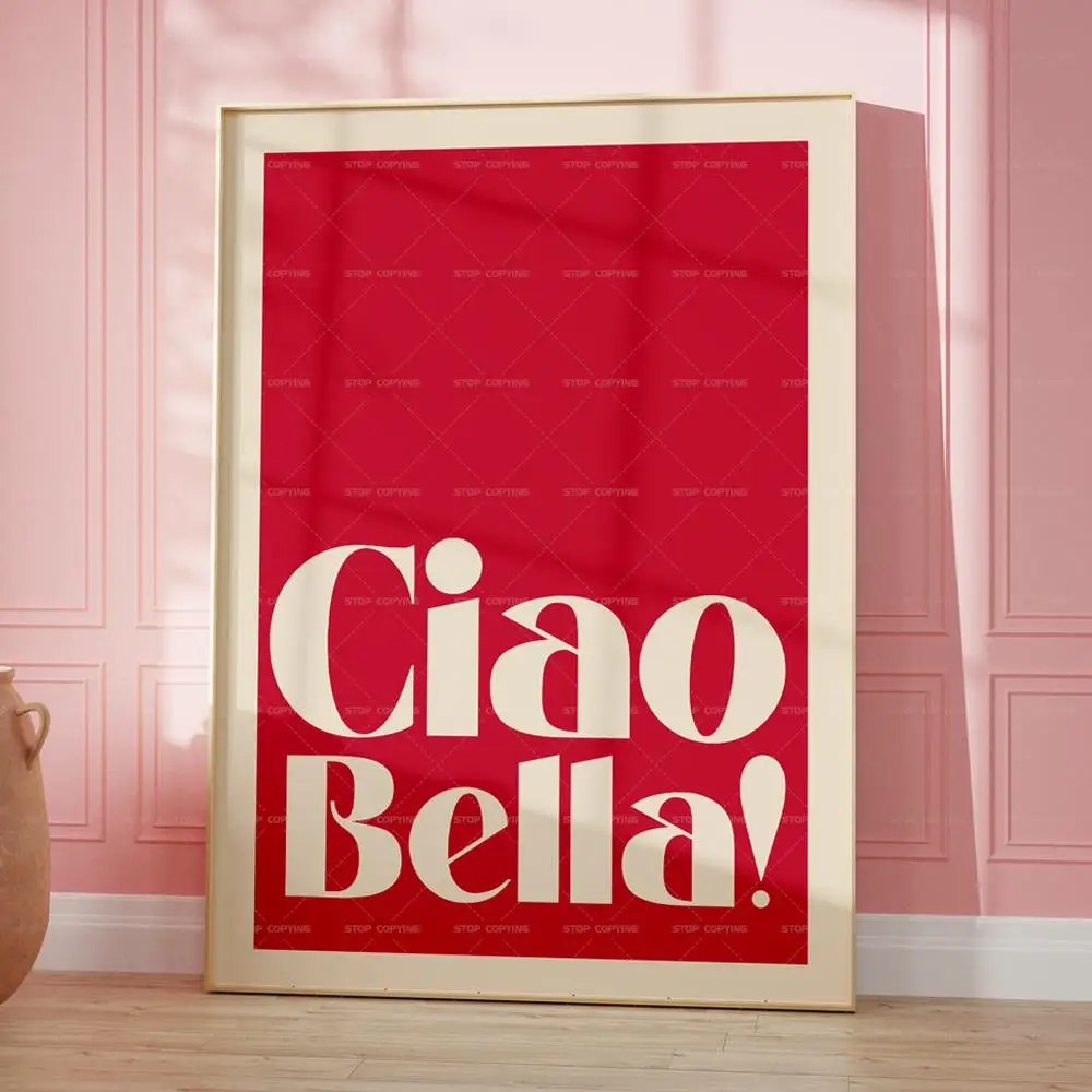 Music Lyrics Gig Indie Rock Gift Inspired Ciao Bella Concert  Wall Art Canvas Painting Posters For Living Room Home Decor