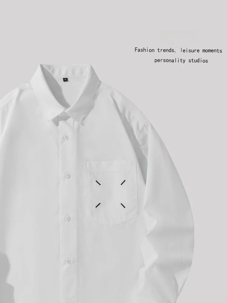 

ANXIE Long Sve Men's irt Unique Design Spring Faion Outerwear Casual Collar Other Casual Scenarios