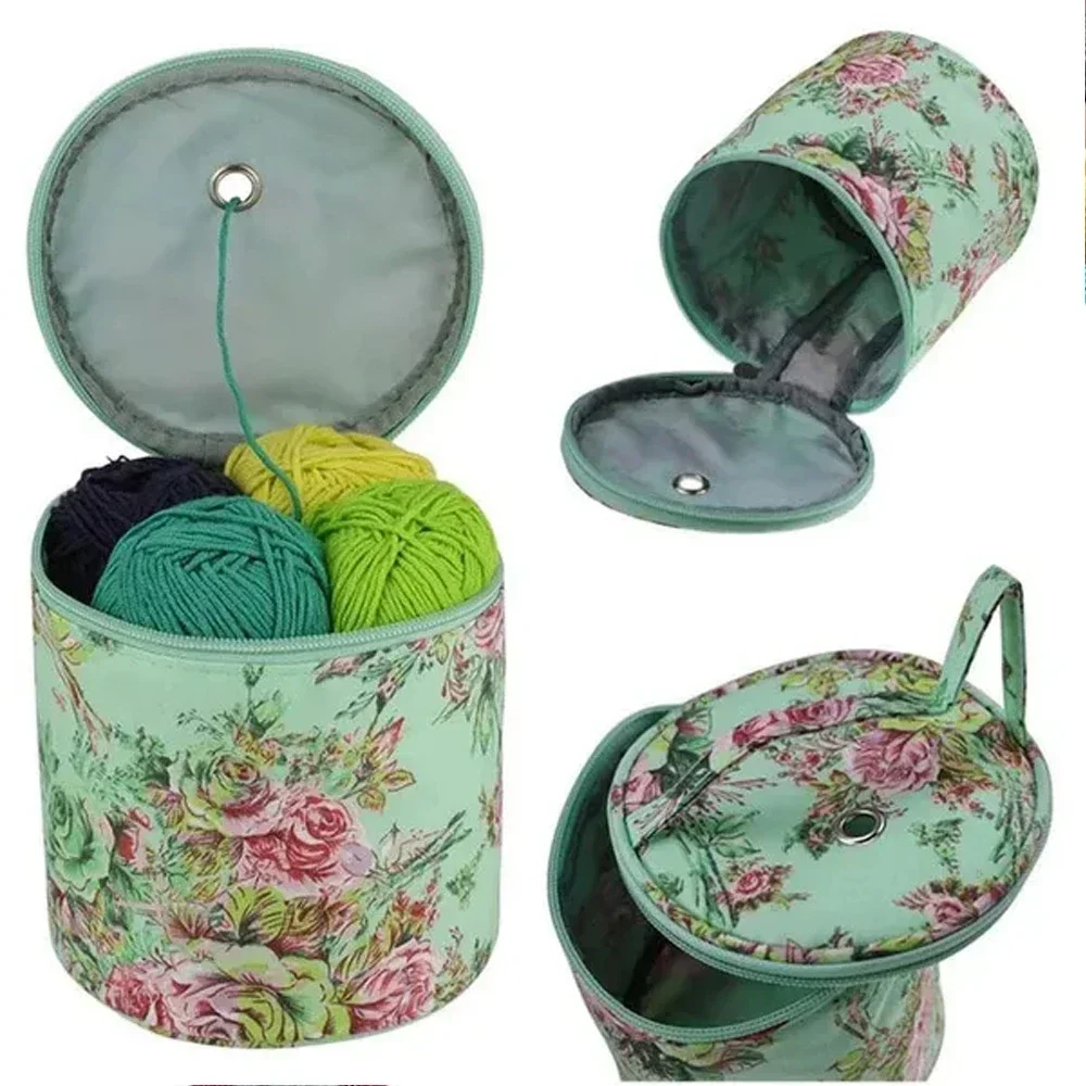 Hot New Small Yarn Storage Bag Waterproof Crochet Hooks Tote For Sewing Accessories Tools Gift