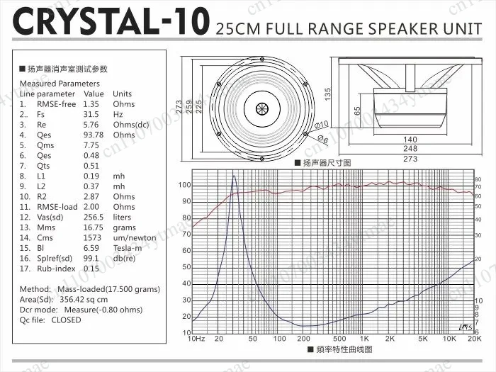 Crystal‑10 Full Range Trumpet‑Shape Speaker New Version Hi‑Fi Loudspeaker For Audio DIY Sound System