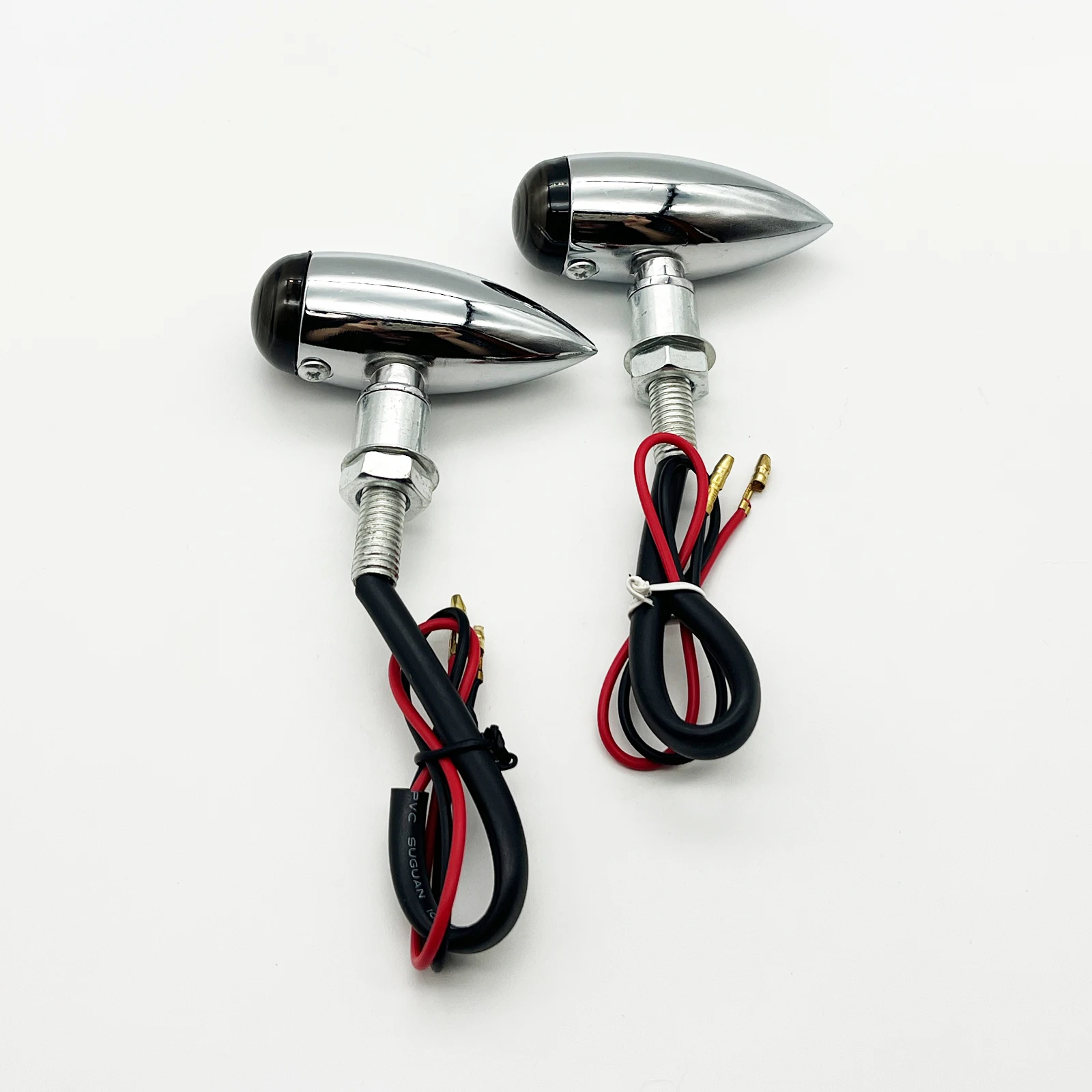 Motorcycle Bullet Turn Signals Indicators Blinker Lights Lamp Black Fit For Harley Cruiser Chopper Cafe Racer For Honda For Yama