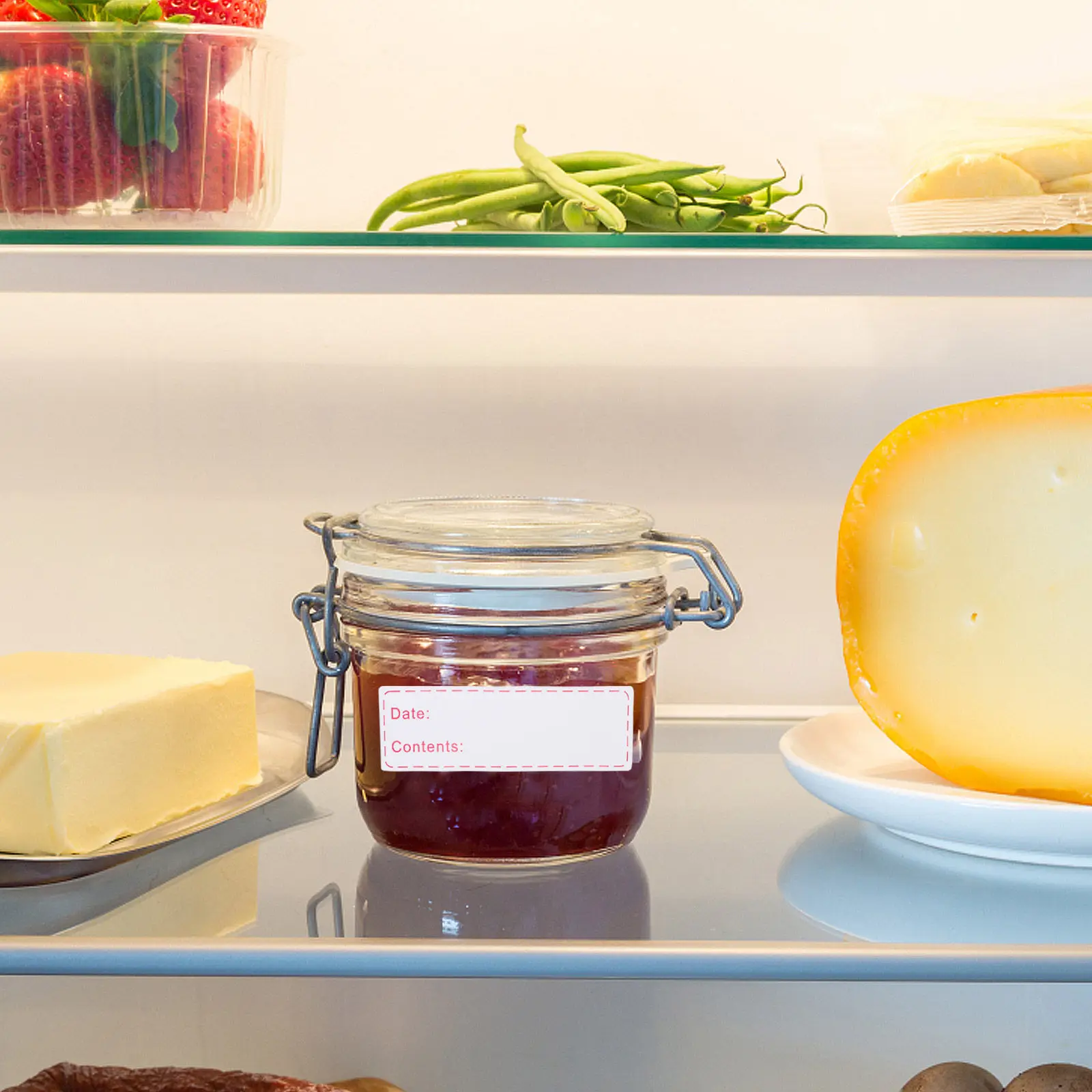 

Рулонные этикетки для продуктов, съемные наклейки для холодильника, этикетки с датой и содержанием для отслеживания сроков хранения на кухне, удобные в использовании