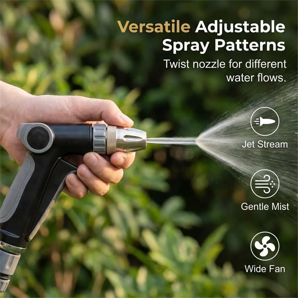 2026 New Power Jet Water, Light Weight Outdoor Cleaning Tool Car Washing, Three Modes, Multi Function Watering Sprayer