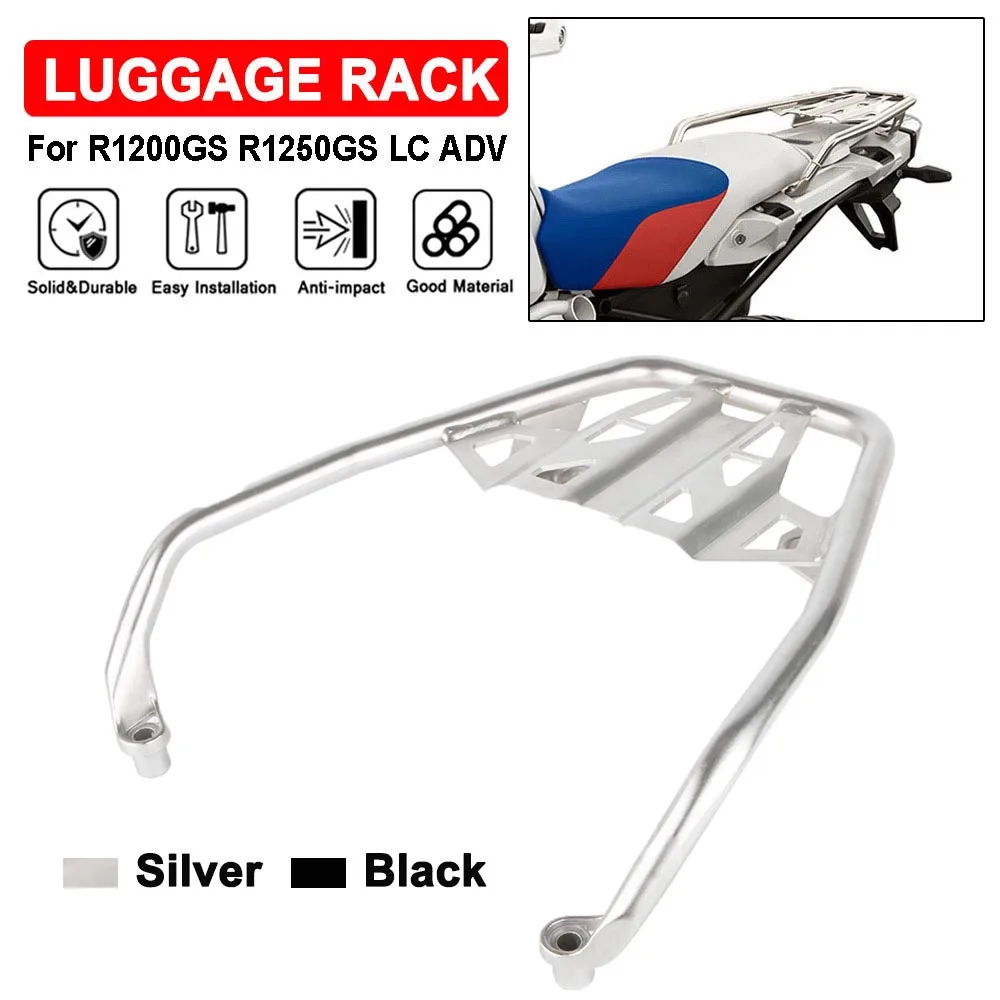 For BMW R1200GS R1250GS LC ADV GS1250 Adventure 2014-2023 Rear Luggage Top Case Rack Bracket Stainless Steel Short Trunk Support
