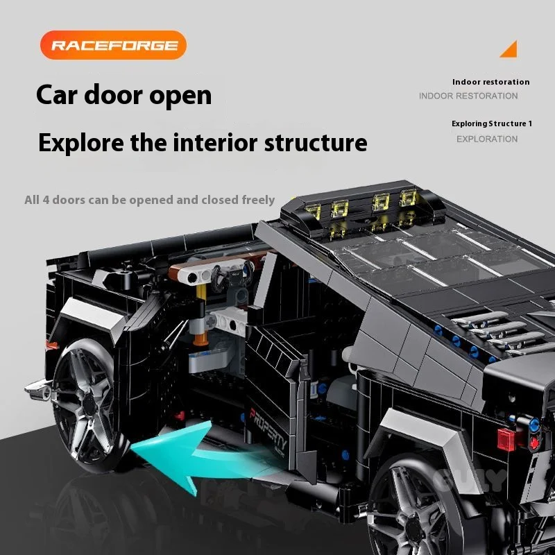 

10634 10633 Technical City Car Bricks Christmas Gifts 1349pcs RC Power Tyrannosaurus SUV Pickup Truck Building Blocks