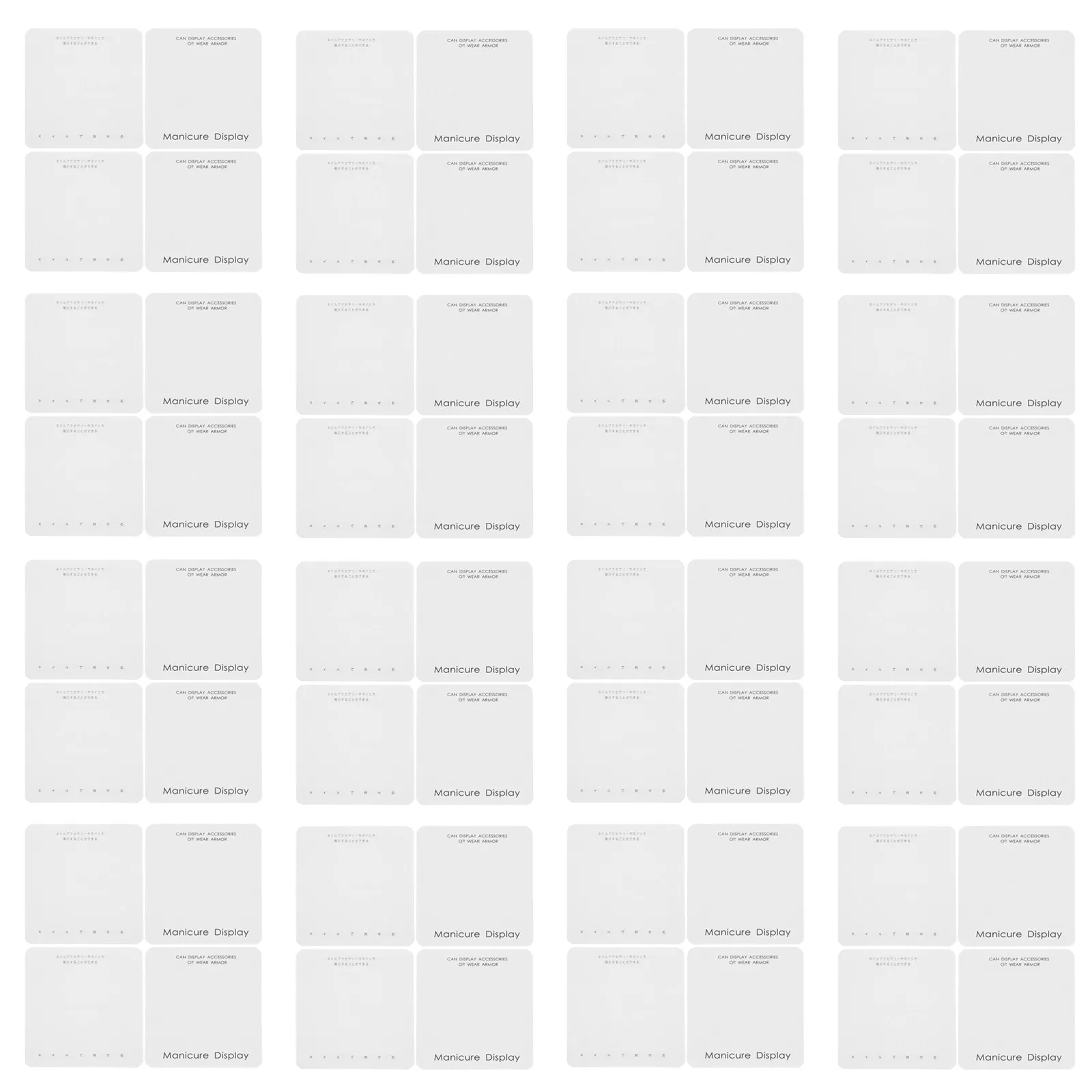 

40Pcs Nail Display Cards Thickened Paper Nail Tips Display Board Manicure Accessory Press on Nails Packaging Supplies