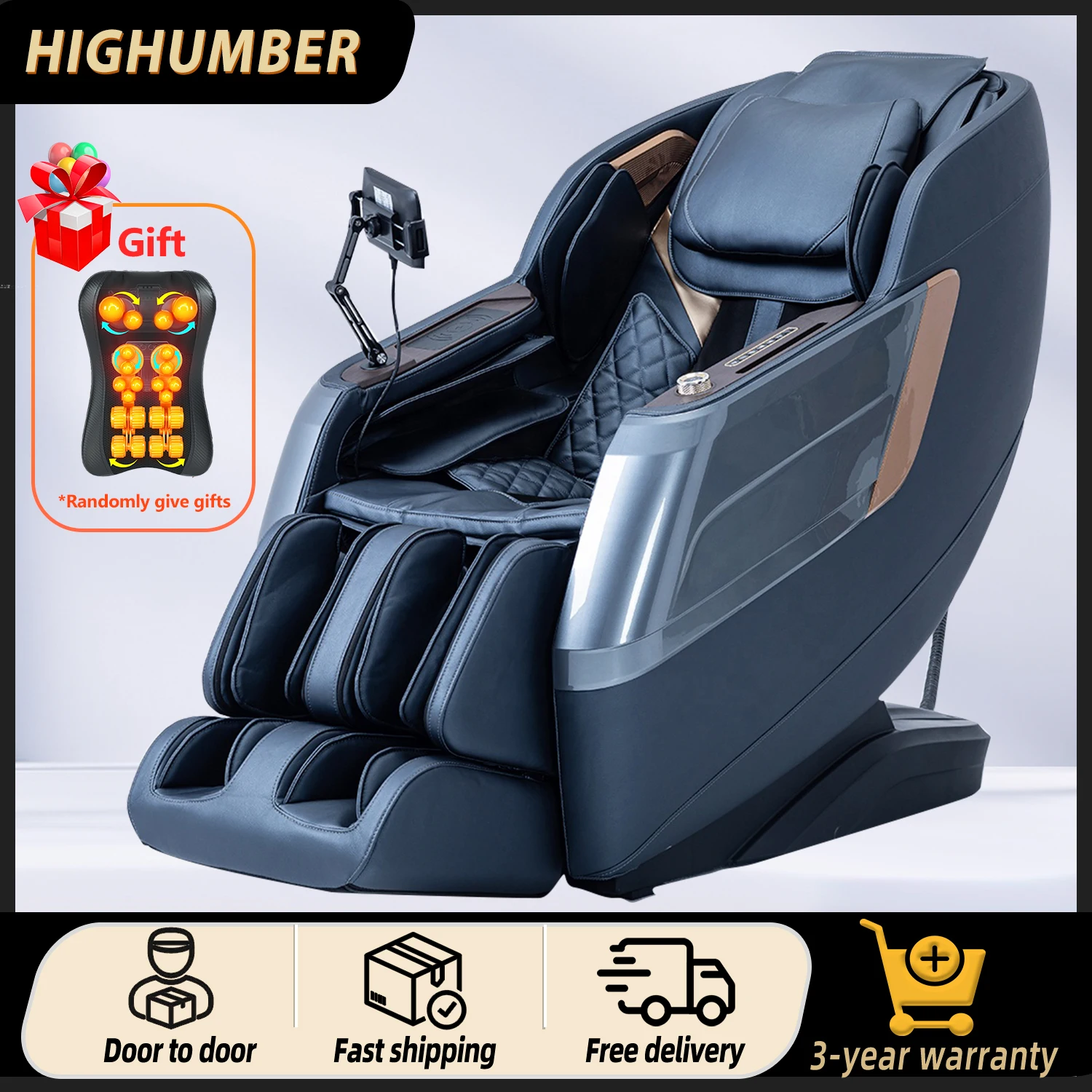 Best New Message Chair Full Body Zero Gravity Massage Chairs with Heat Bluetooth Speaker Airbags Electric Recliner Massage Chair