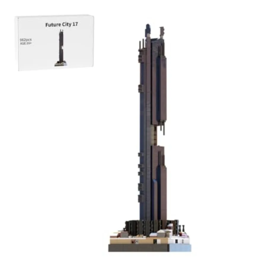 

Набор строительных блоков MOC Future City 17, комплект моделей Advanced Architecture, набор строительных блоков для уличной сцены, разработанный Rad0lf Great