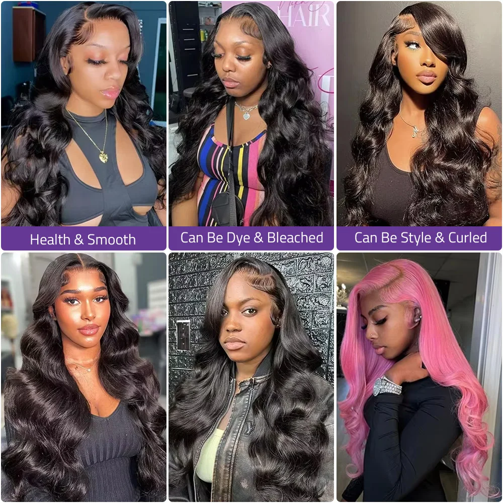 200 الكثافة الطبيعية الجسم موجة 5x5 غلويليس الدانتيل شعر مستعار أمامي البرازيلي 13x6 HD الدانتيل الشفاف أمامي خصلات الشعر المستعار الإنسان للنساء