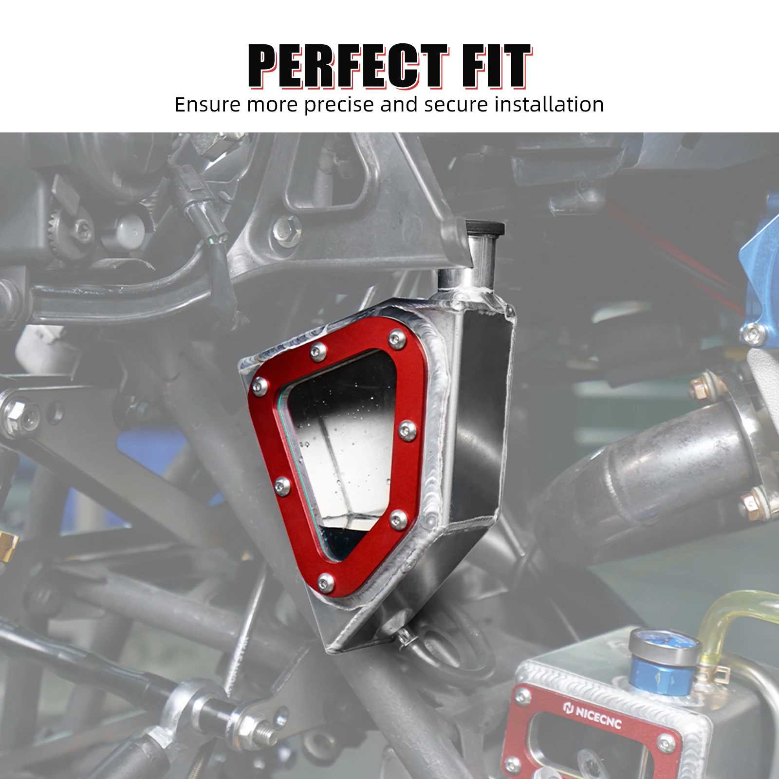 NICECNC Für Yamaha Raptor 700 700R 2013-2026 Überlauf-Kühlmittelbehälter Aluminium ATV Zubehör 1PE-F1871-00-00 – Detail 10