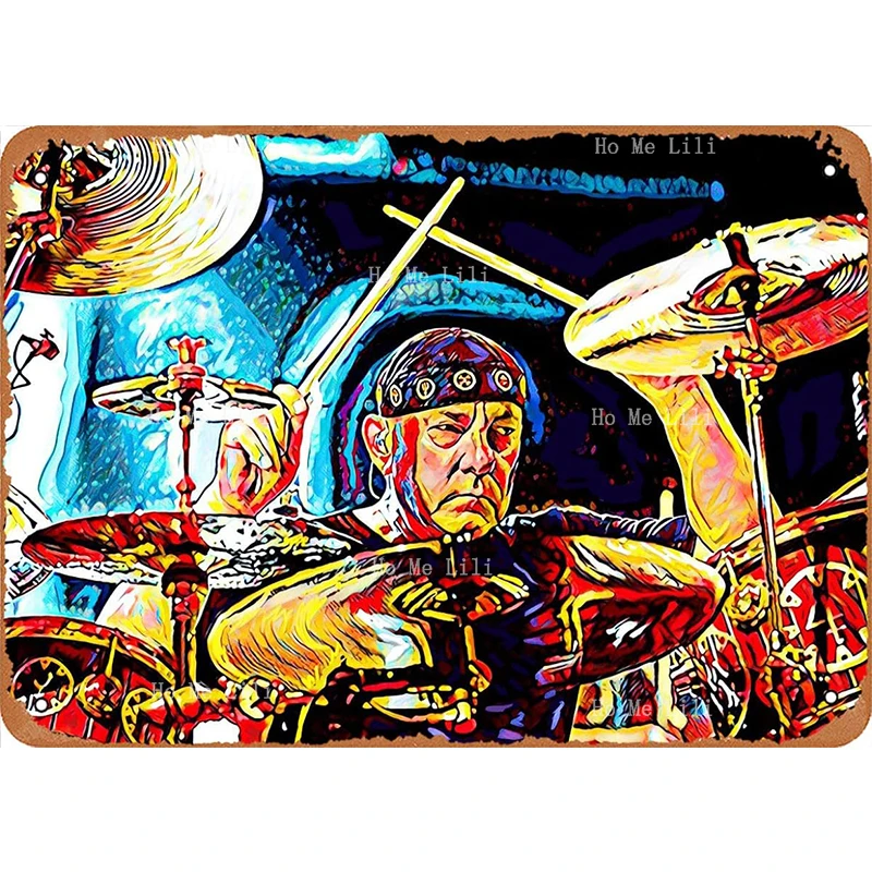 Music Neil Peart Rush Metal Sign Poster Vintage Art Wall Decor