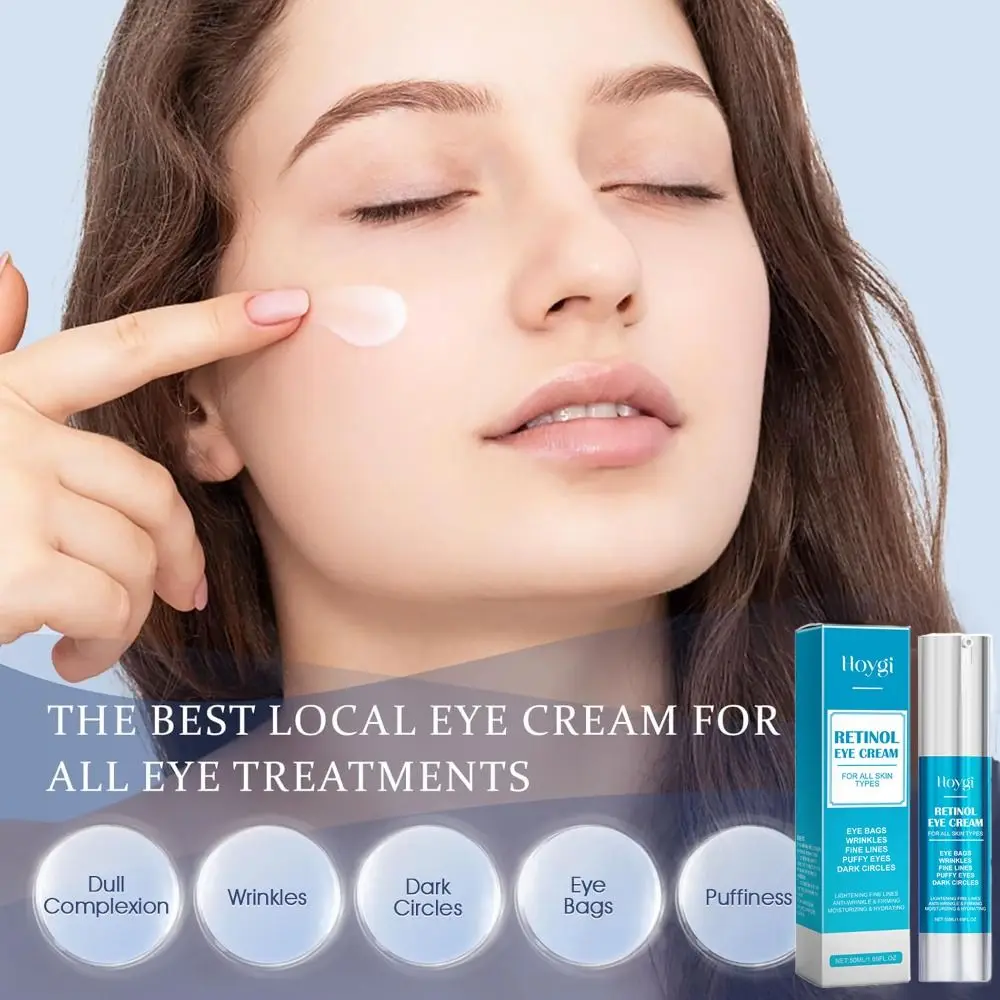 

50ML New Dark Circles Retinol Under Eye Cream Fade Wrinkles Fine Lines Skin Care Treatment Eye Cream for Eye Bags
