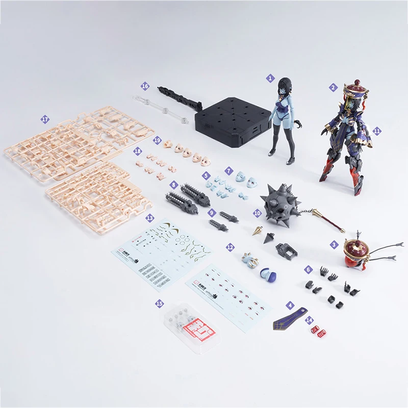 

Hexa Gear Official – Metata Echo Series "Jiu Lian" Zombie Mecha Girl Model Kit | Articulated Figure with Stand | Birthday Gift