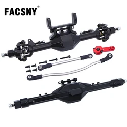 SCX10 II CNC Aluminum Front Rear Axle Straight Complete Axles Set For 1/10 Axial SCX10 II 90046 90047 RC Crawler Upgrade Parts