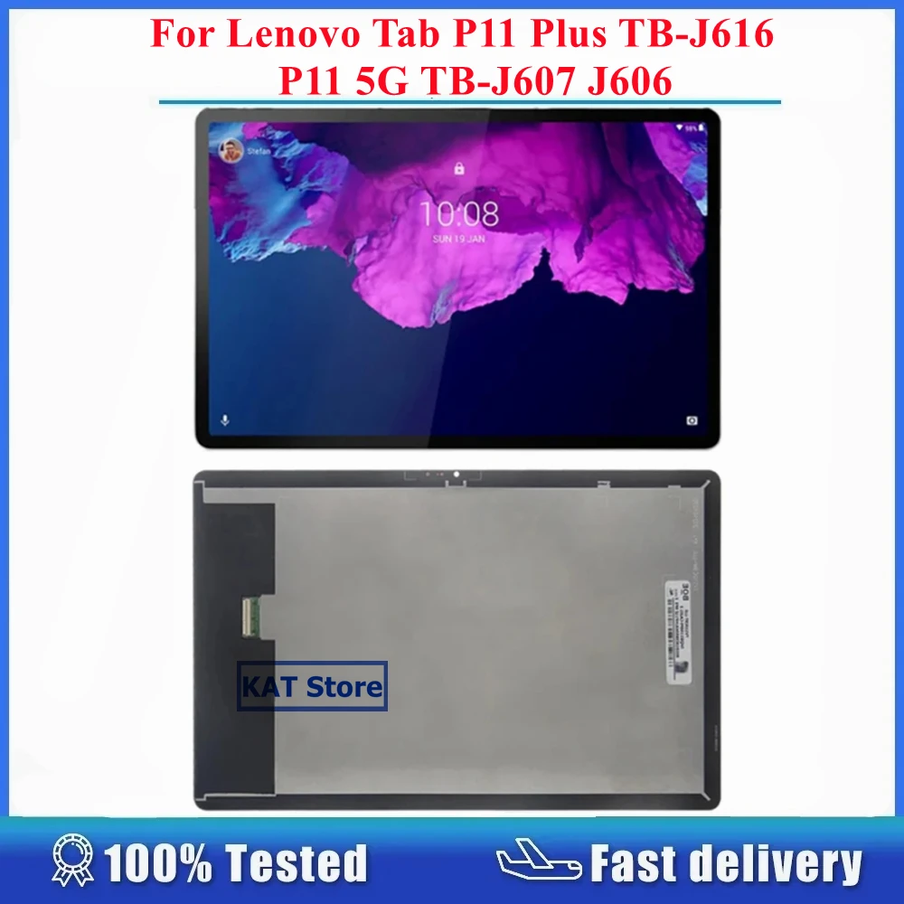 

Compatible For Lenovo Tab P11 Plus TB-J616 P11 5G TB-J606 J607 LCD Display Screen Touch Digitizer Full Assembly Replacement