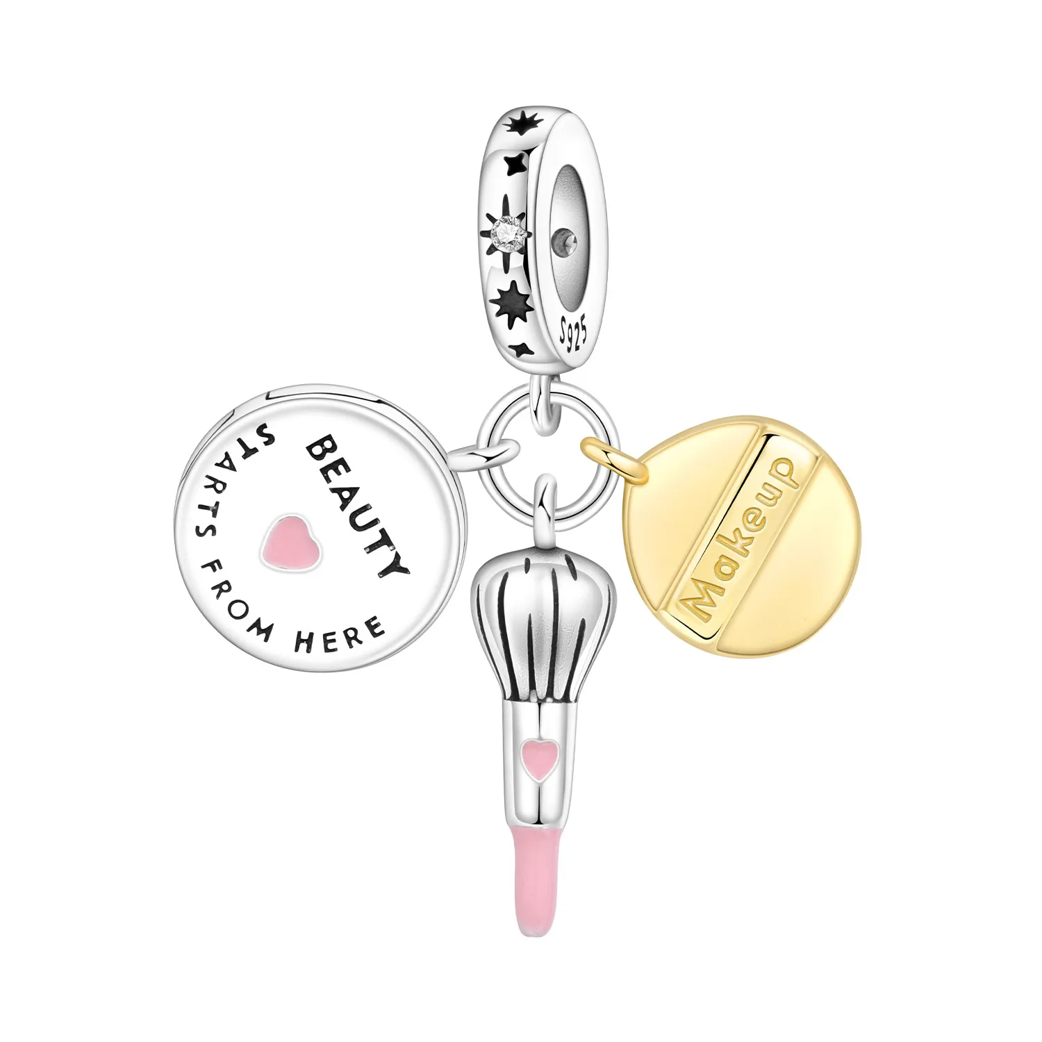 

Cycuff 925 Sterling Silver Brush Beauty Pendant Charms Beads Fit Bracelets DIY Party Trendy Gifts Jewelry Accessory