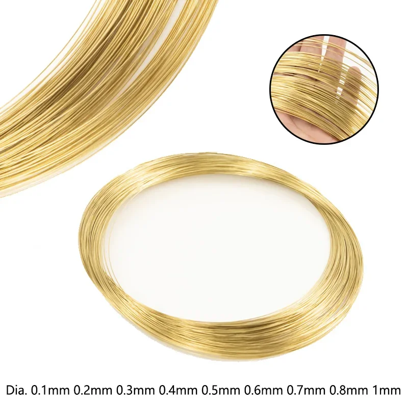 1-100Meters Brass  Wire DIY Jewelry Making Brass Metal Wire For Handmade Wire Jewelry Crafts