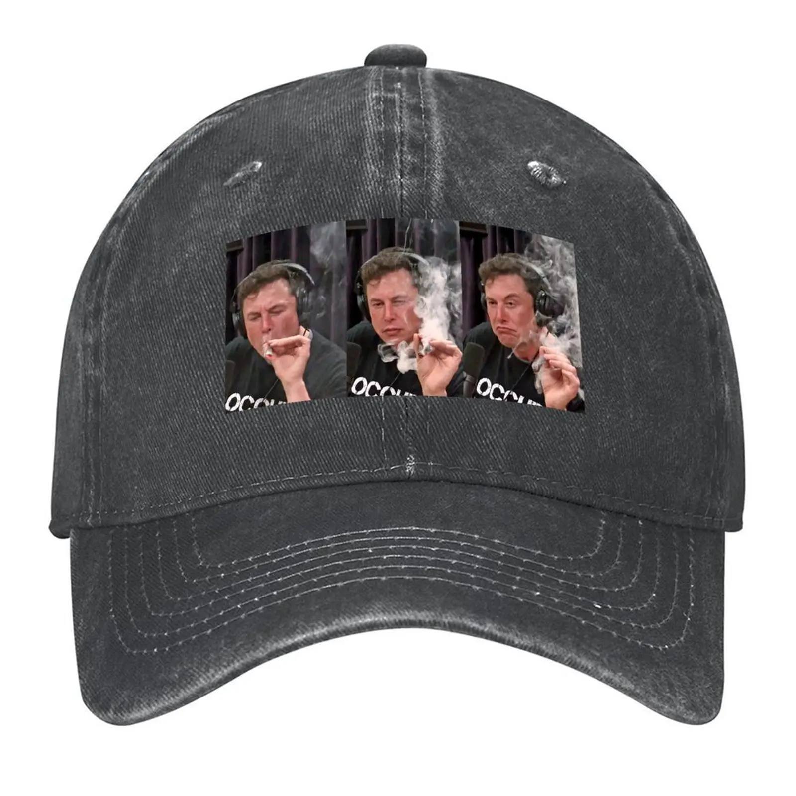 

2026 Elon Musk Smoking Weed On Joe Rogan Experience Picture Baseball Cap Custom Caps Anime Winter Hat Tea Hat Woman Men's