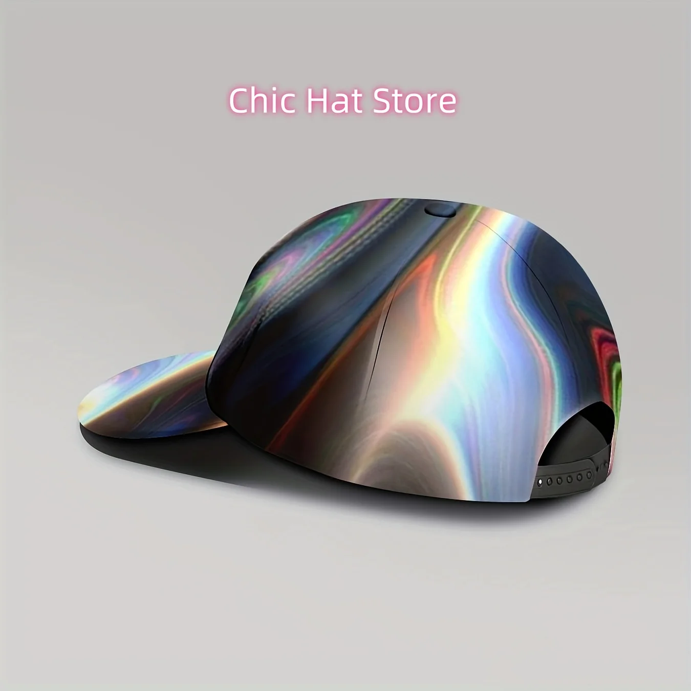 1pc, Baseball Cap with a Psychedelic Wave Pattern, Featuring an Abstract Fluid Design, Suitable for All Genders, Casual Fashion,