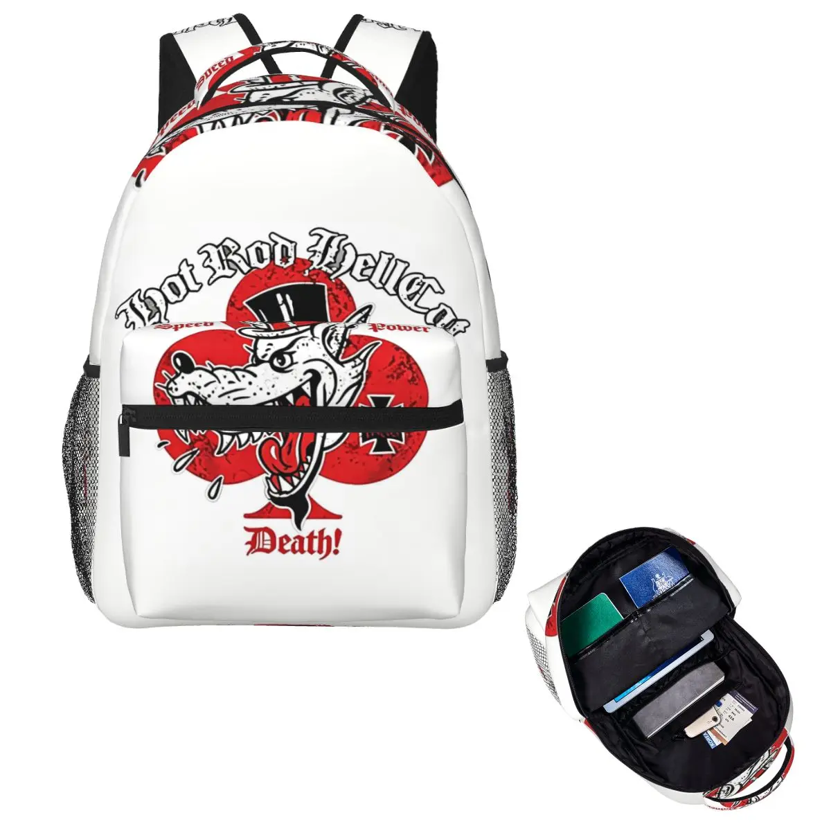 Red Patton Pilot Student Backpack School Bag Hiking Travel Daypack for Boys Girls Fashion Bookbag Shoulder Bags