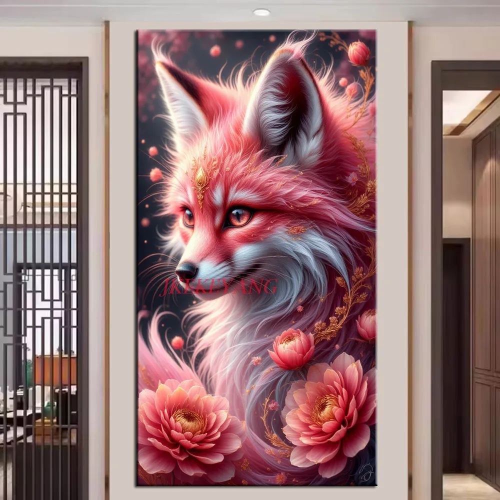 جميلة الثعلب صورة DIY ألواح تلوين حرفية لامعة غرزة الحفر الكامل الماس الفسيفساء مجموعة جديدة ديكور المنزل