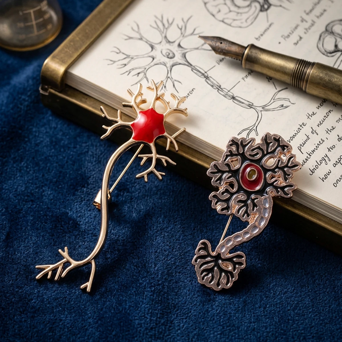 Classic Enamel Human Organ Brooches for Women Unisex Trendy Medical Pins Casual Party Jewelry Accessories Gifts Decoration