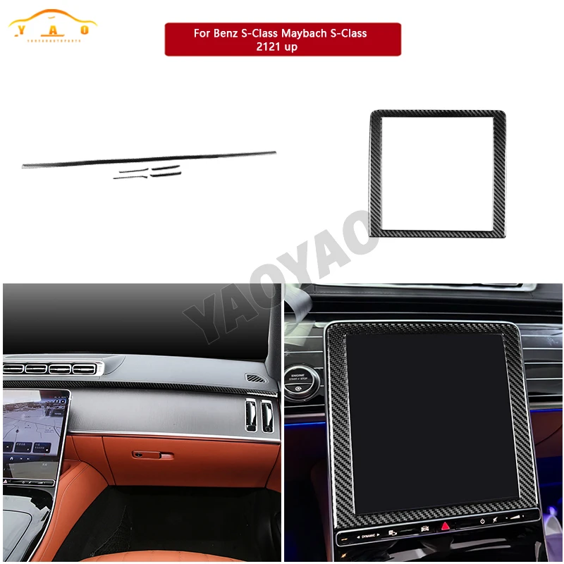 

Center Console Navigation Screen Co-Pilot Dashboard Panel Cover Trim For Mercedes Benz S Class Maybach S-class 2021-2024