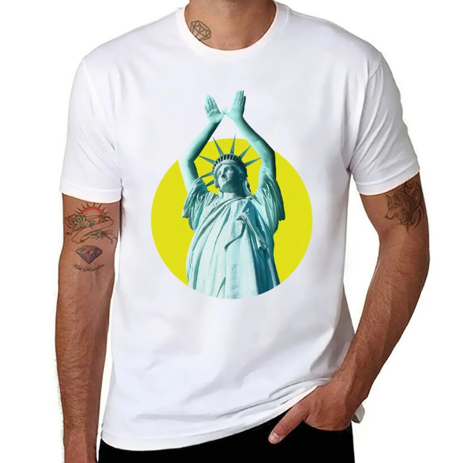 

The Statue of WU 4eva T-Shirt t shirt for man 100 percent cotton cotton tshirt 100% T-Shirt