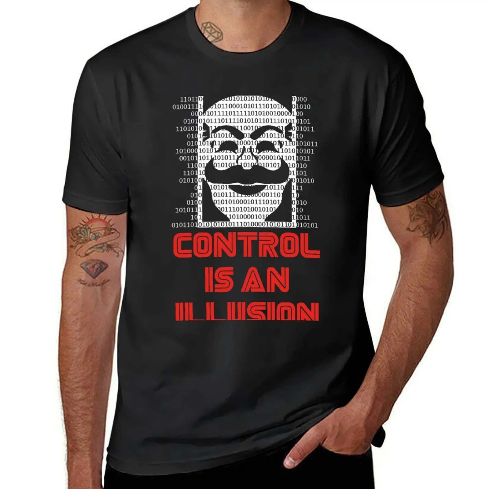 

Control Is An Illusion T-Shirt luxury t-shirt fashion shirts cotton graphic tees men workout shirt