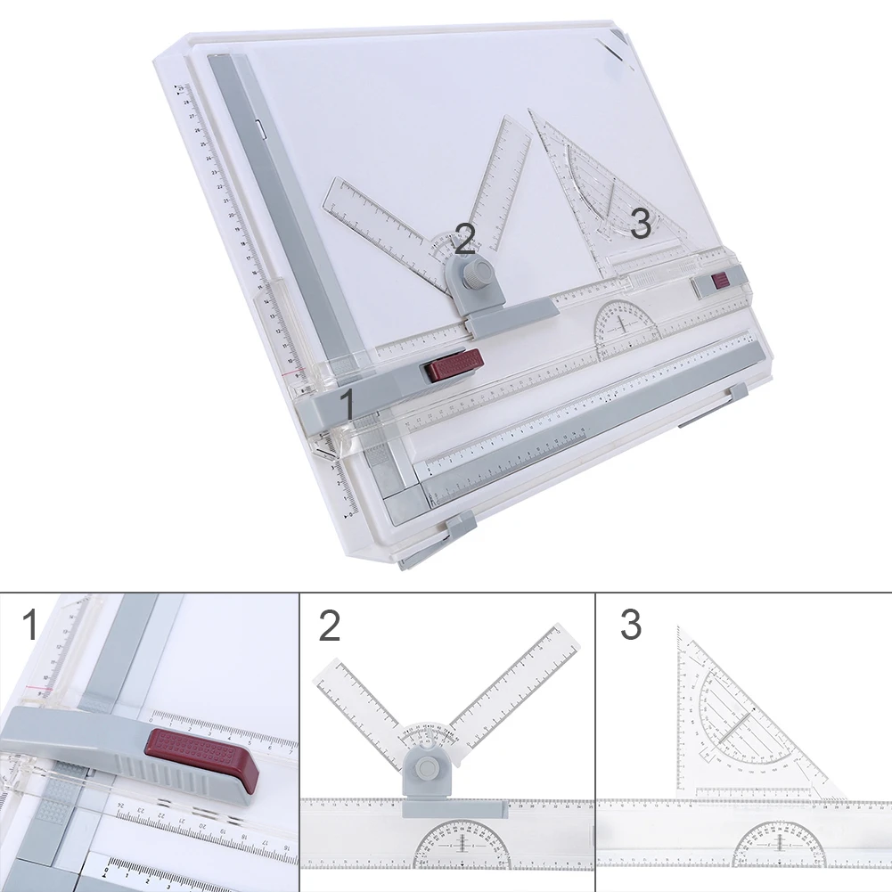 Drawing Board Drawing Board Multifuctional  Drawing Board Table Pad with Parallel Motion and Adjustable Angle Rulers Scho