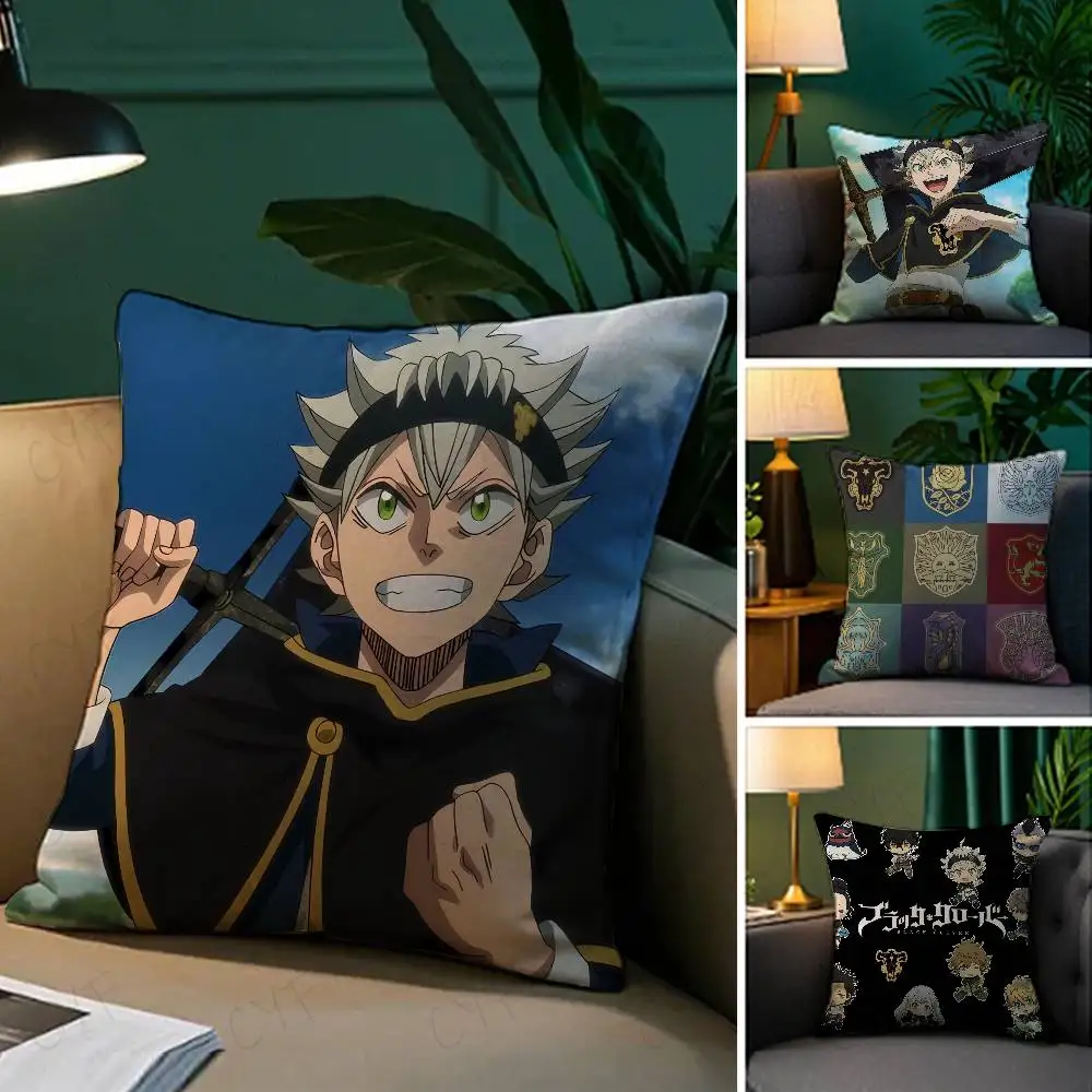 

Hot Anime Cartoon Black Clover Pillow Case Custom Printed Brushed Fleece Pillow, Baby Skin-Touch, Eco-Friendly Dye-Sublimation C