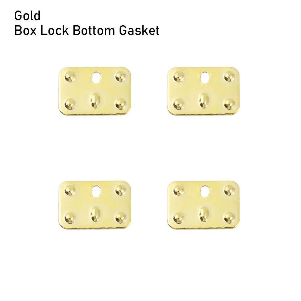 4Pcs Metal Suitcase Box DIY Manual Trunk Locks Mini Metal Crafts Case Corner Protector  Bags Parts