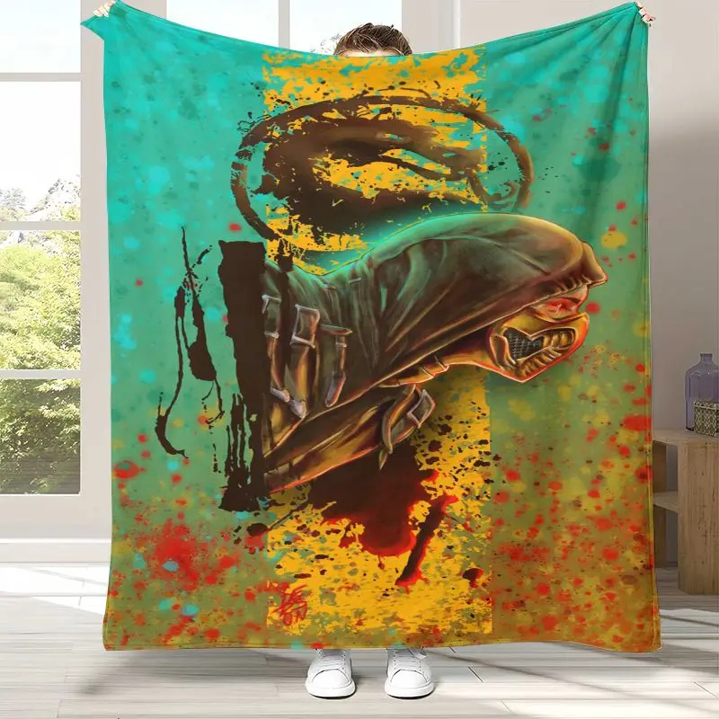 Vintage Fighter Mortal Kombat Game Movie Soft Flannel Throw Blanket,Cozy Warm Blanket for Bed,Sofa,Living Room,Picnic,Home Decor