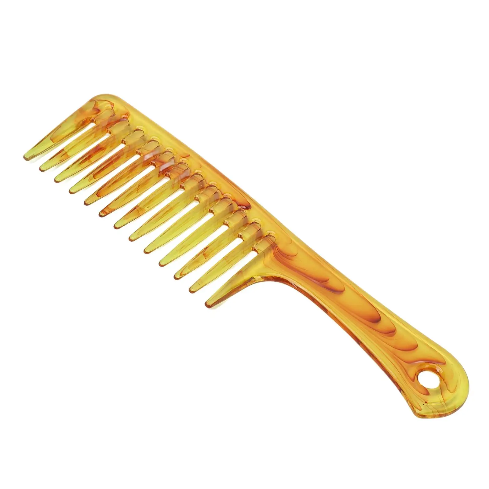 Pente anti-estático para cabelos encaracolados, pente de dentes largos, para reduzir a perda de cabelo, superfície elegante, fácil de usar