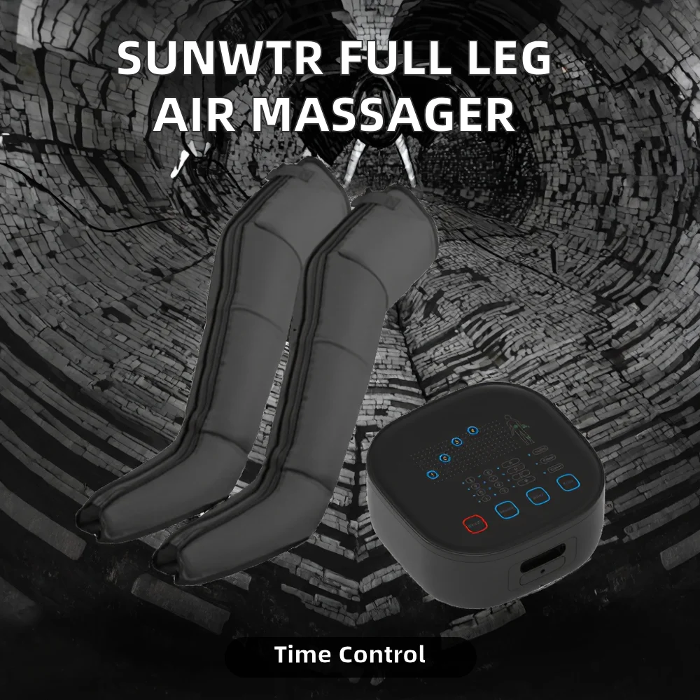 6-Chamber Air Pressure Massager for Arms & Legs, Portable Home Use Lymphatic Drainage Device,Ideal for Elderly & Bedridden Users