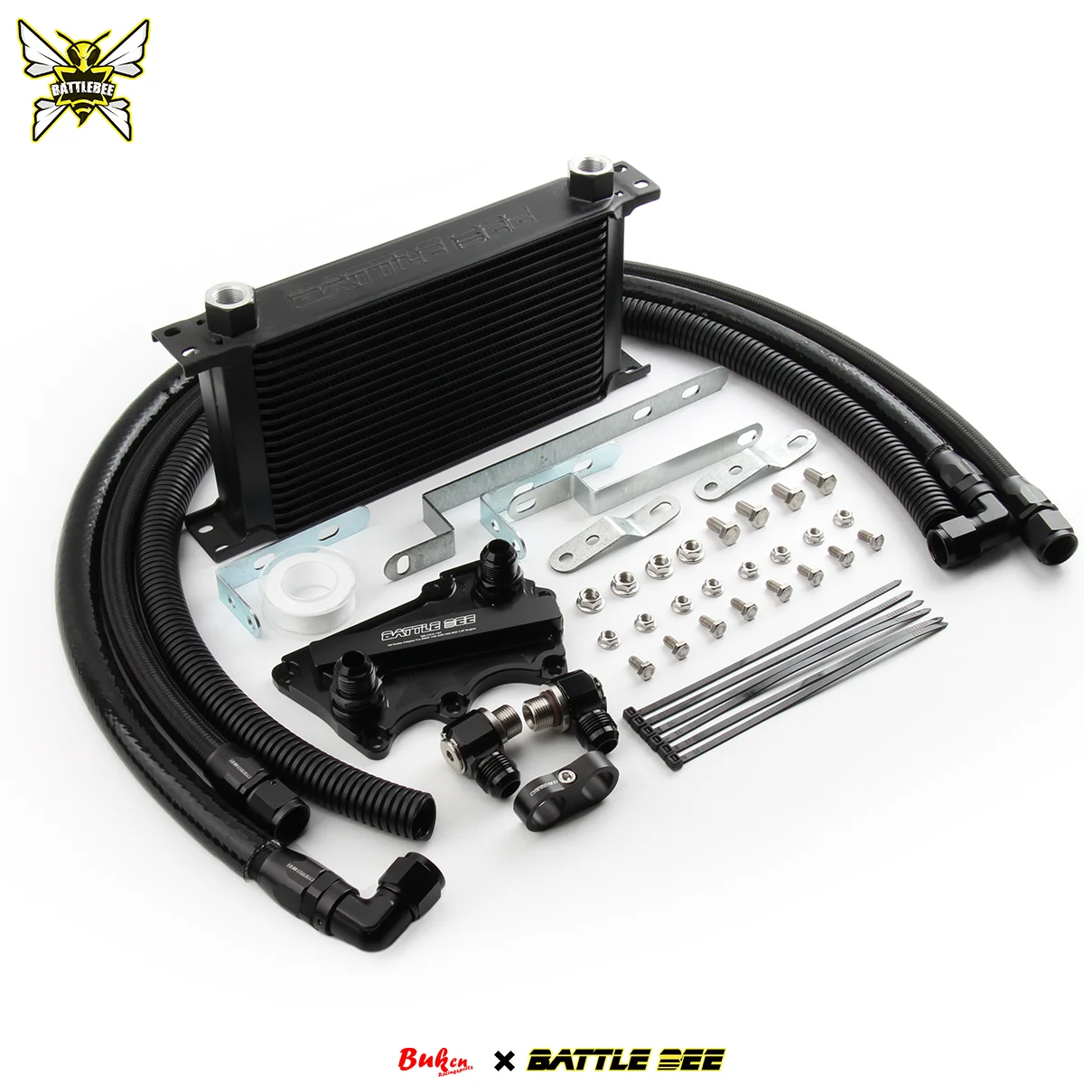 Battle Bee Engine Oil Cooler Kit For  BMW B58B30 140i 240i 340i Z4 Series Oil Filter Sandwich Adapter Radiator 