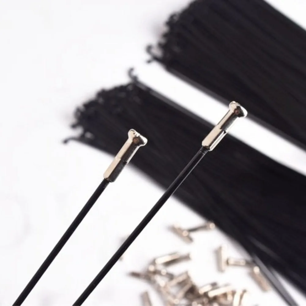 14G 40PCS Black Bicycle Spokes With Nipples 212mm-258mm Stainless Steel Electric Copper Suitable For MTB Mountain Bike