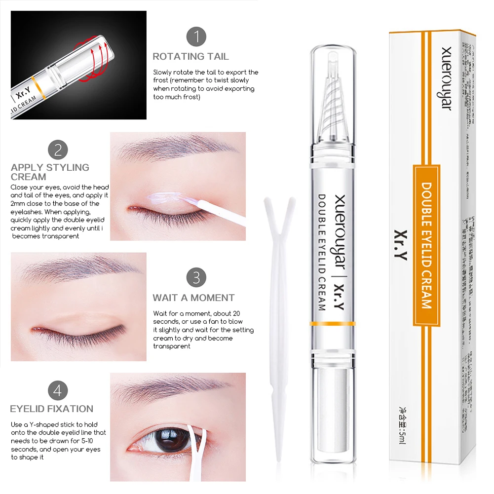 Long-Acting Double Eyelid Shaping Paste กันน้ํา Double Eyelid ปากกากาว Double Eyelid ปากกาชุด