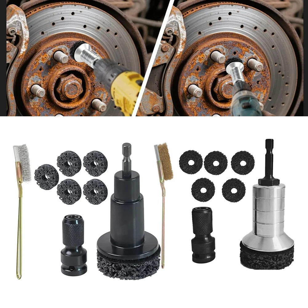 Car Wheel Hub Axle Head Brake Disc Grinding Rust Removal And Maintenance Tool Compatible With 1/2-in Drive Wrench Electric Drill