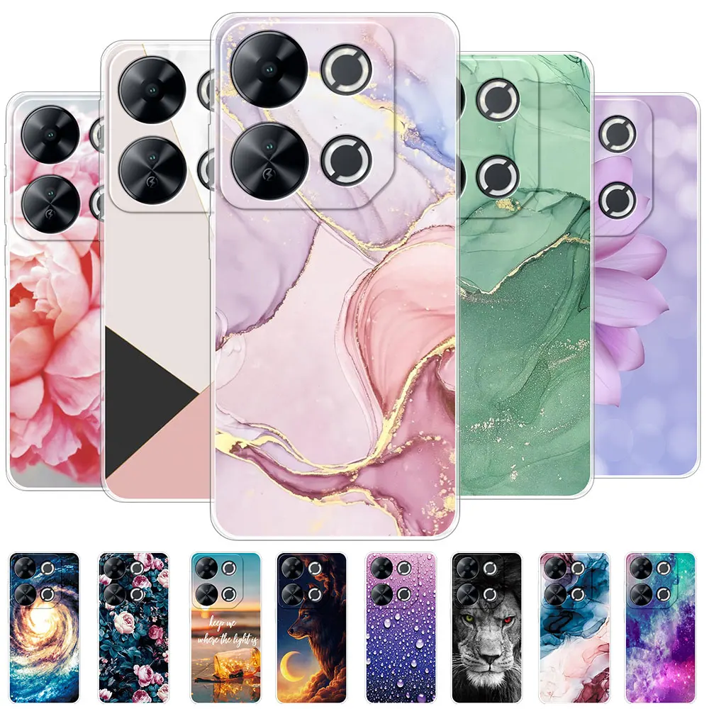 For Itel P65 P671L 2024 Case Fashion Back Cover Clear Soft Silicone Phone Case for ITEL P65 P 65 ITELP65 Clear Shockproof Funda