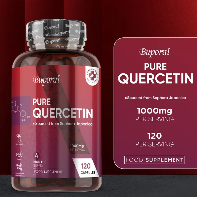 

Капсулы Quercetin 1000 мг — антиоксидант, способствует здоровью сердца и сердечно-сосудистой, повышает иммунитет и повышает производительность.