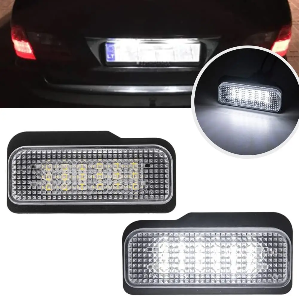 

2x подходит для Benz C E CLS-Class W203 W211 W219 SMD задние белые светодиодные фонари номерного знака Canbus OEM: A2038200256 Автомобильные фонари
