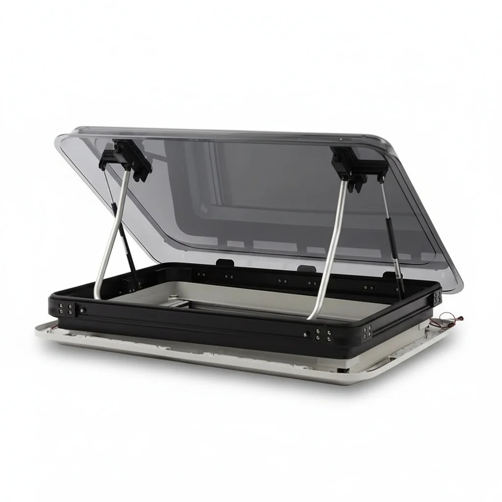 

Панорамное окно для автодома, 800x500 мм, с рамой из алюминиевого сплава, двухслойное акриловое анти-УФ стекло, для караванов и кемперов