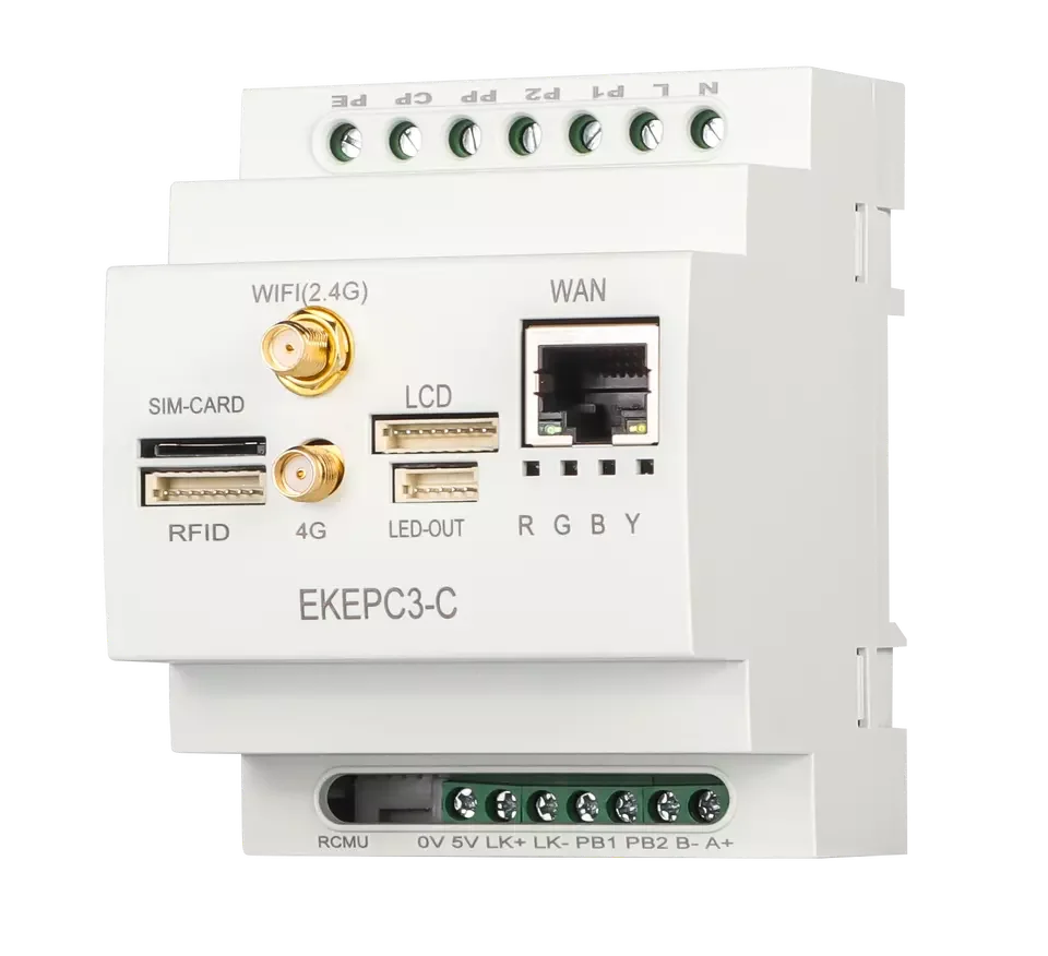 Controlador OCPP EKEPC3 de Cable cargador EV tipo enchufe con OCPP1.6 (Wifi,4G,Ethernet), con módulo RFID y 2 tarjetas