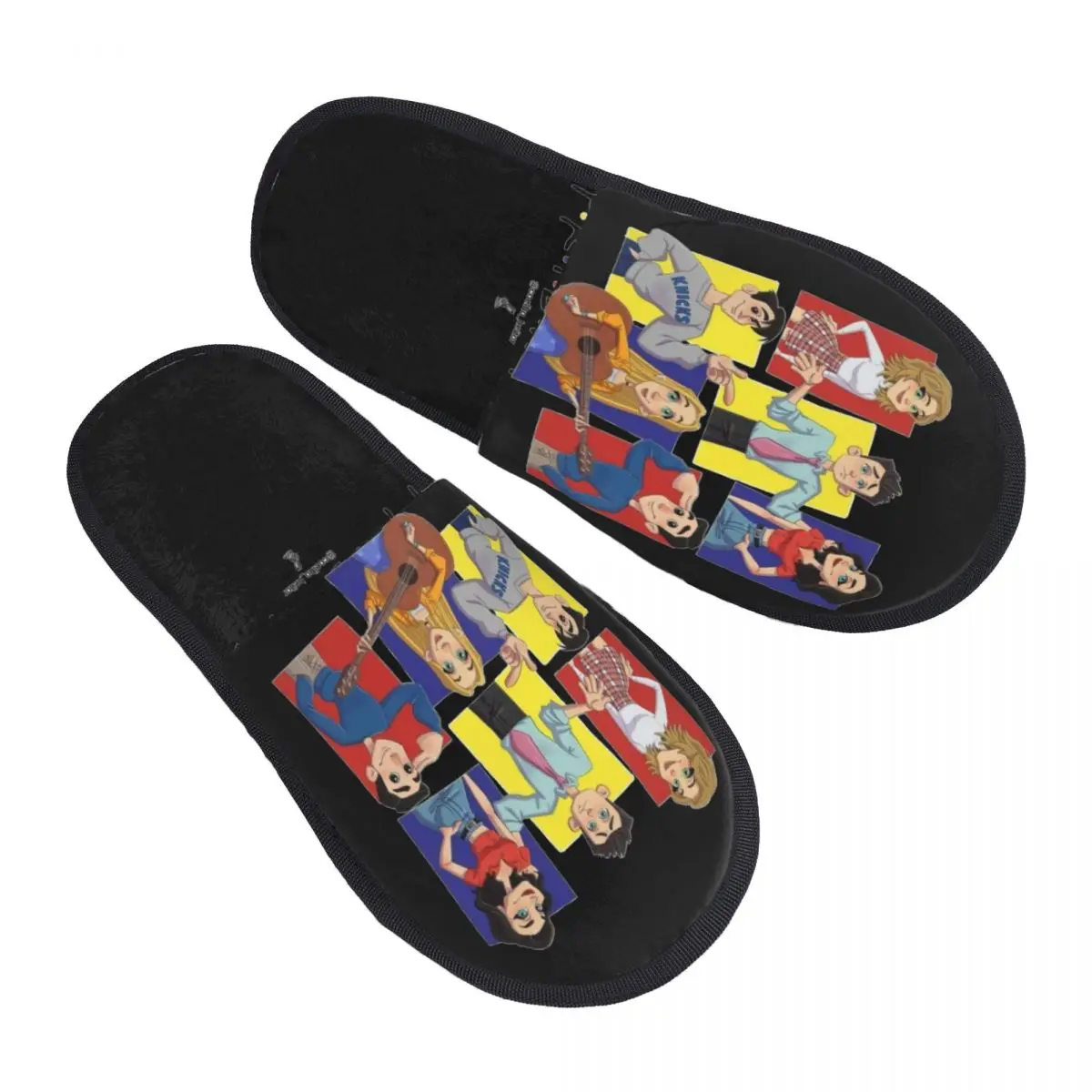 Colorful Pair Best Friends TV Show Men Women Furry slippers,Leisure pantoufle homme Home slippers