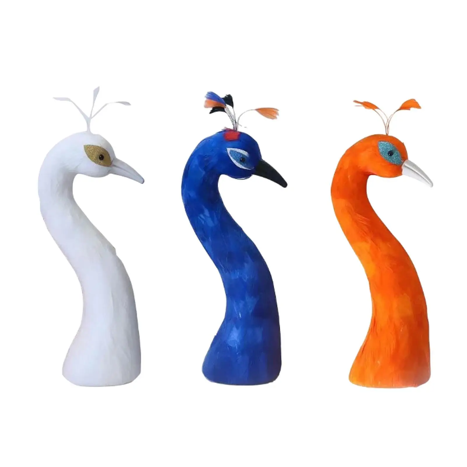 

Peacock Head Model Floral Arrangement Ornament Elegant Banquet Basket Mannequin for Wedding Decoration Table Display
