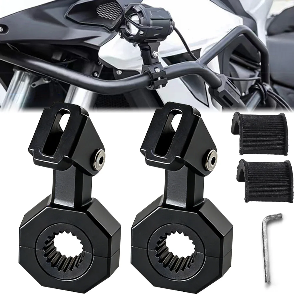 LED-Scheinwerferhalterung Motorrad Universalzubehör 360 °   Verstellbare Halterung Stoßstange Modifizierte Klemme Scheinwerfer Nebelscheinwerfer Fahrlicht