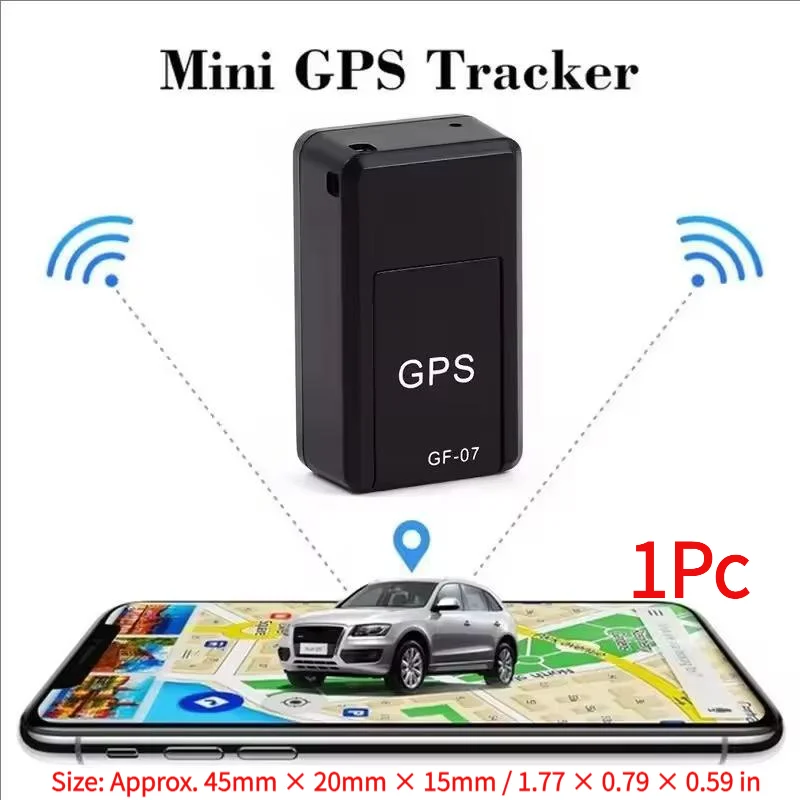 1Pc GF07 Mini GPS Tracker Real Time Location Tracking Magnetic Design For Car Luggage Pets Kids Anti Lost Monitoring.