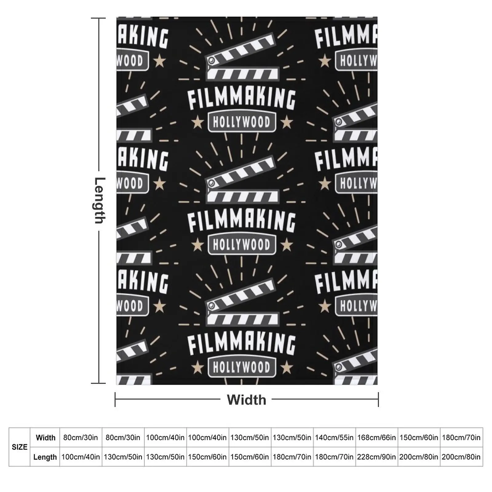 FILMMAKING HOLLYWOOD, CALIFORNIA Throw Blanket Luxury Designer For Baby Beach Blankets